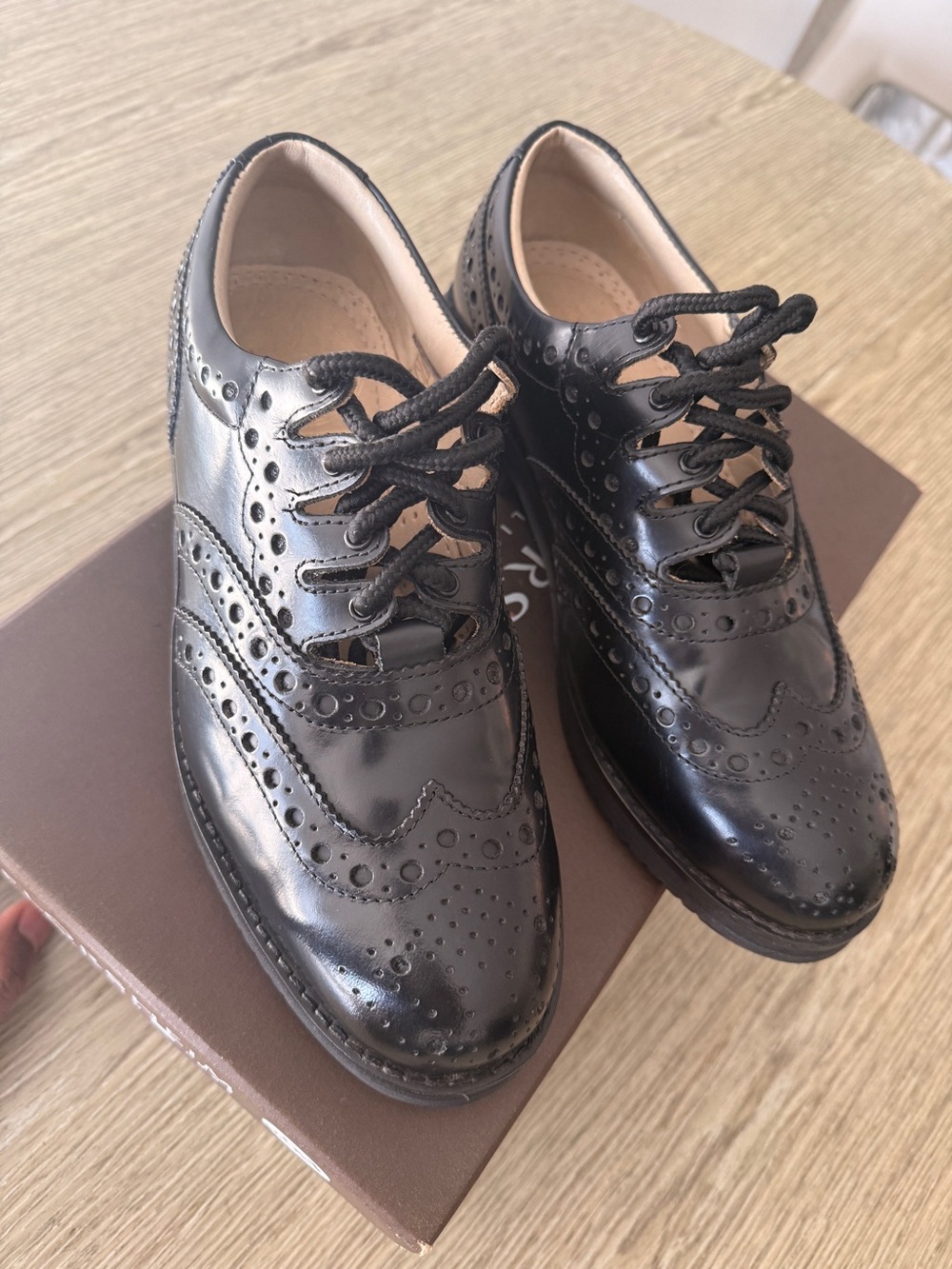 Gaelic Themes Black Leather Shoe